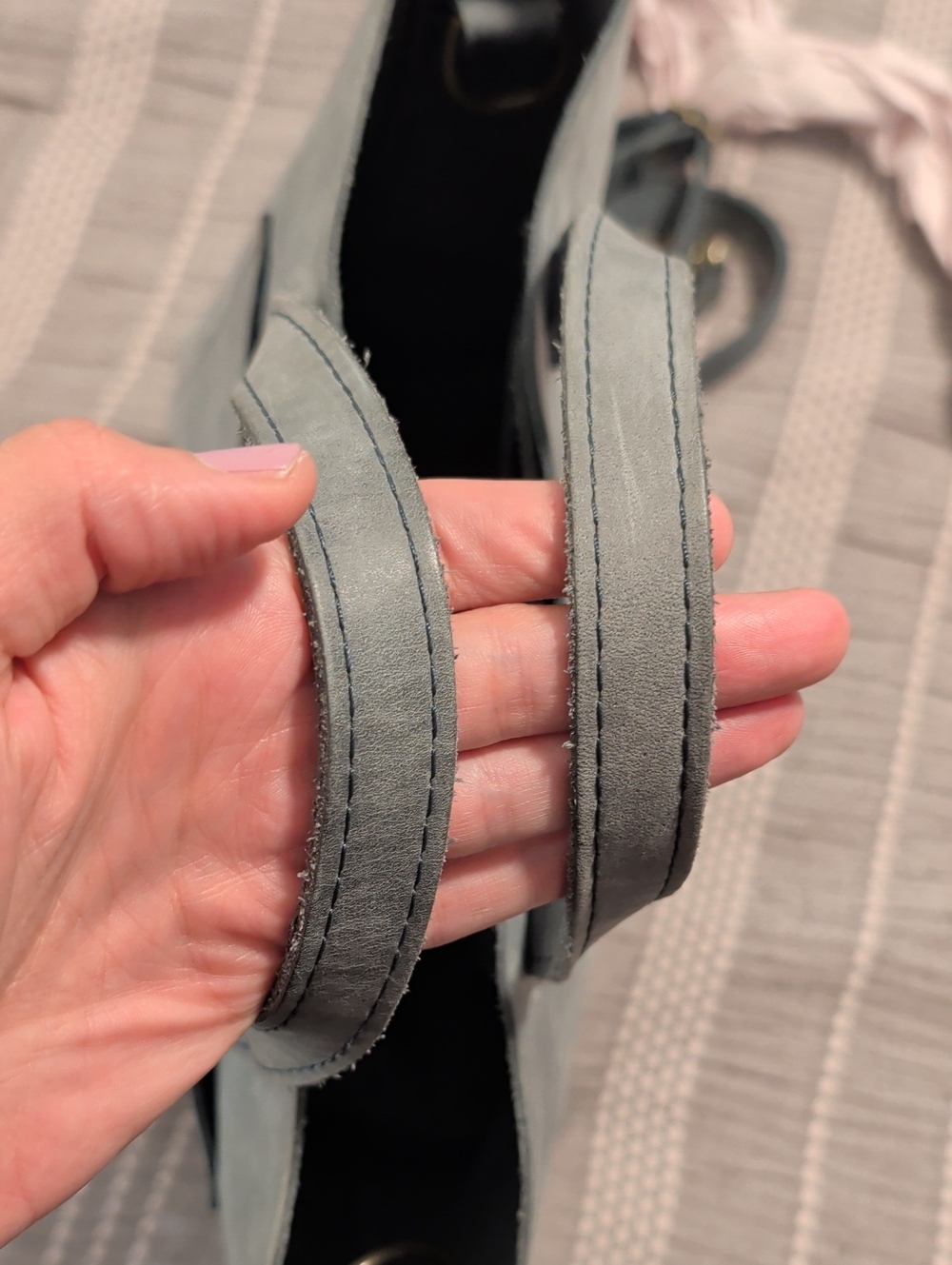 Portland Leather Classic Medium Crossbody Tote - Storm - Picture 6 of 6
